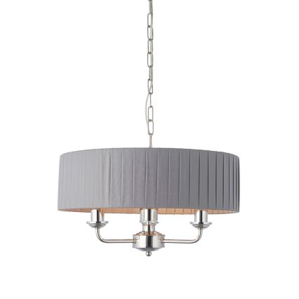 Endon 94394 - Kattokruunu ketjussa HIGHCLERE 3xE14/40W/230V tumma/kiiltävä kromi