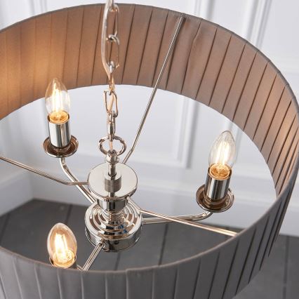Endon 94394 - Kattokruunu ketjussa HIGHCLERE 3xE14/40W/230V tumma/kiiltävä kromi