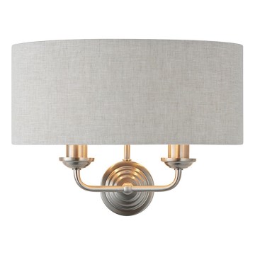 Endon 94403 - Seinävalaisin HIGHCLERE 2xE14/40W/230V harmaa/mattakromi