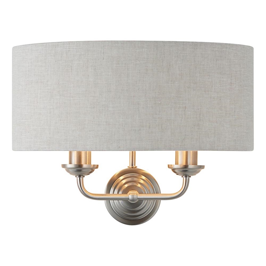 Endon 94403 - Seinävalaisin HIGHCLERE 2xE14/40W/230V harmaa/mattakromi