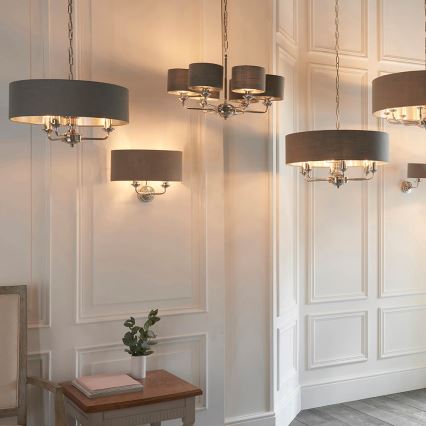 Endon 94406 - Seinävalaisin HIGHCLERE 2xE14/40W/230V tumma/kiiltävä kromi