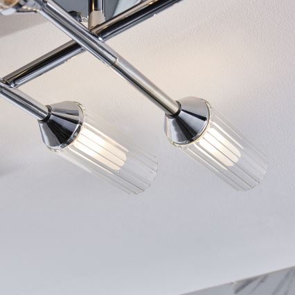 Endon 95045 - Kylpyhuoneen kiinteä kattokruunu NATORI 6xG9/3W/230V IP44 kiiltävä kromi