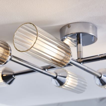 Endon 95045 - Kylpyhuoneen kiinteä kattokruunu NATORI 6xG9/3W/230V IP44 kiiltävä kromi