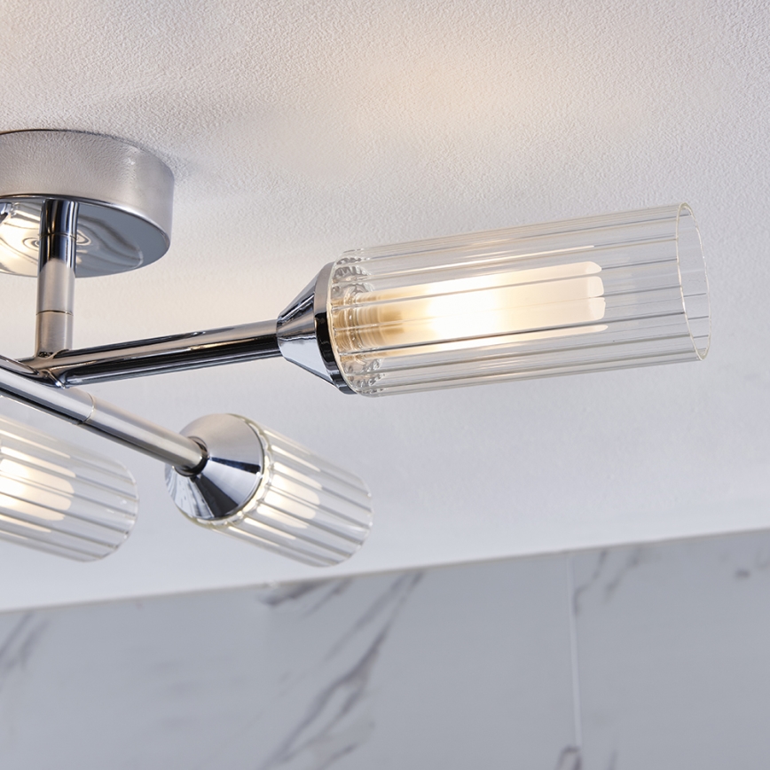 Endon 95045 - Kylpyhuoneen kiinteä kattokruunu NATORI 6xG9/3W/230V IP44 kiiltävä kromi