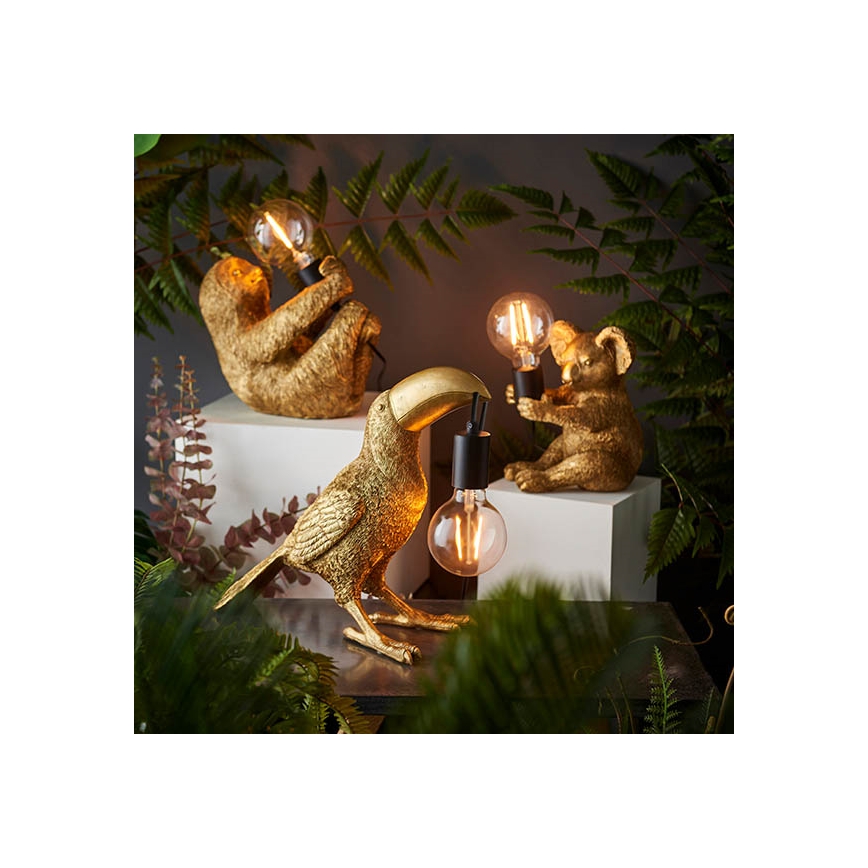Endon 95077 - Pöytävalaisin TOCO TOUCAN 1xE27/10W/230V kulta