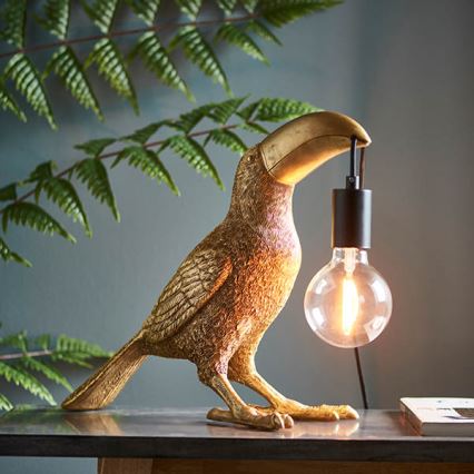 Endon 95077 - Pöytävalaisin TOCO TOUCAN 1xE27/10W/230V kulta