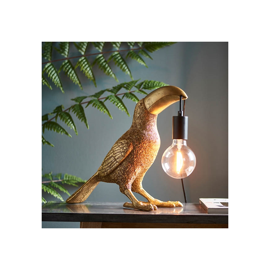 Endon 95077 - Pöytävalaisin TOCO TOUCAN 1xE27/10W/230V kulta