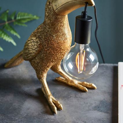 Endon 95077 - Pöytävalaisin TOCO TOUCAN 1xE27/10W/230V kulta