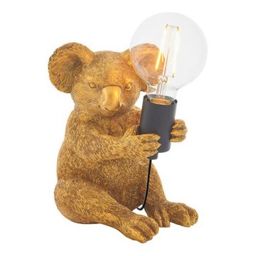Endon 95082 - Pöytävalaisin KOALA 1xE27/10W/230V kultainen