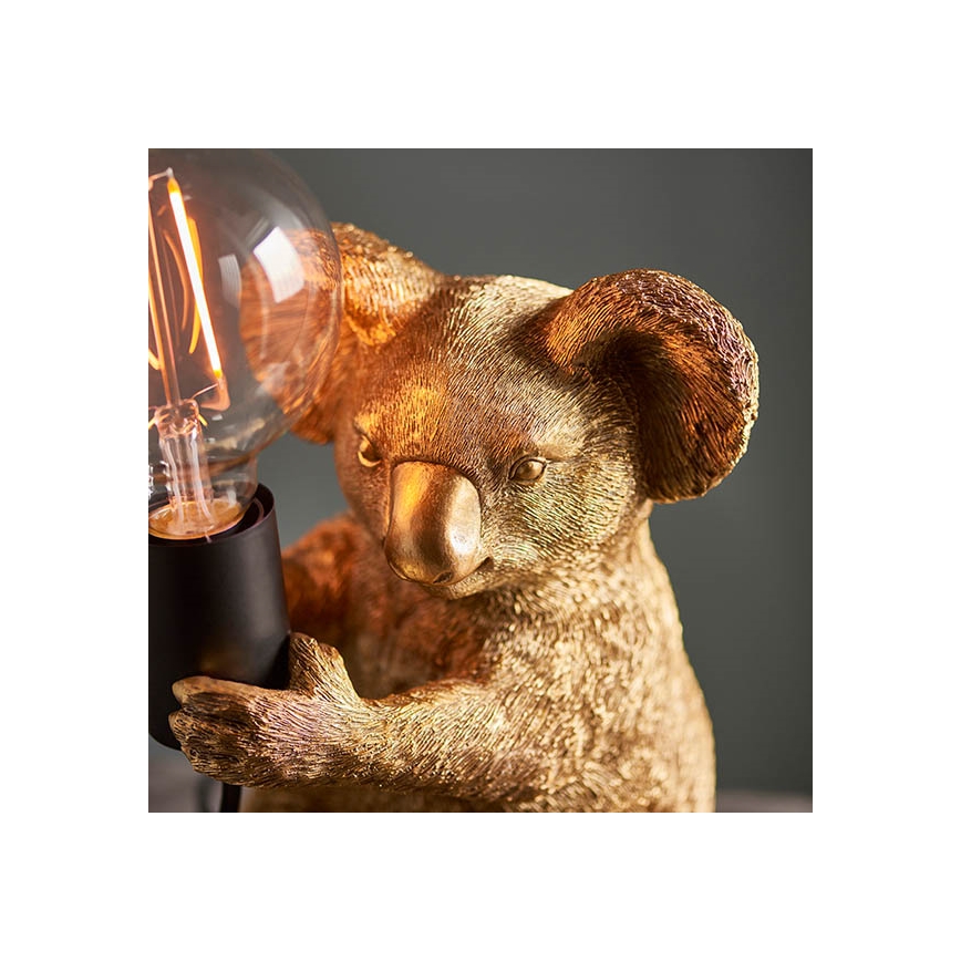 Endon 95082 - Pöytävalaisin KOALA 1xE27/10W/230V kultainen