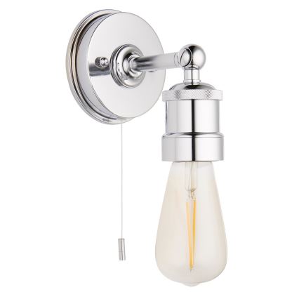 Endon 95505 - Kylpyhuoneen seinävalaisin MILLER 1xE27/6W/230V IP44 kiiltävä kromi