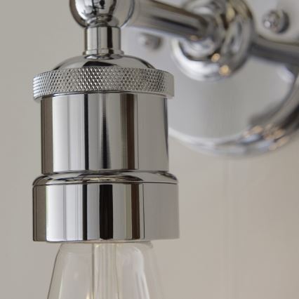 Endon 95505 - Kylpyhuoneen seinävalaisin MILLER 1xE27/6W/230V IP44 kiiltävä kromi