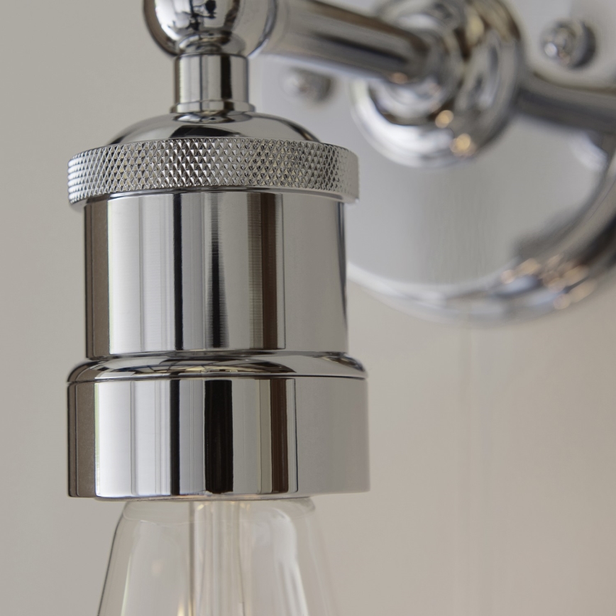 Endon 95505 - Kylpyhuoneen seinävalaisin MILLER 1xE27/6W/230V IP44 kiiltävä kromi
