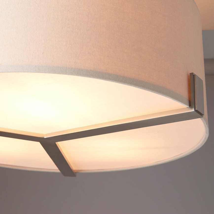 Endon 95834 - Riippukattokruunu HAYFIELD 3xE27/40W/230V mattakromi/beige