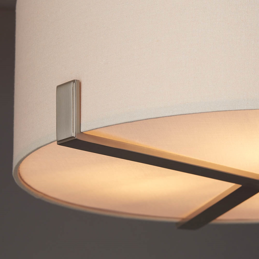 Endon 95834 - Riippukattokruunu HAYFIELD 3xE27/40W/230V mattakromi/beige
