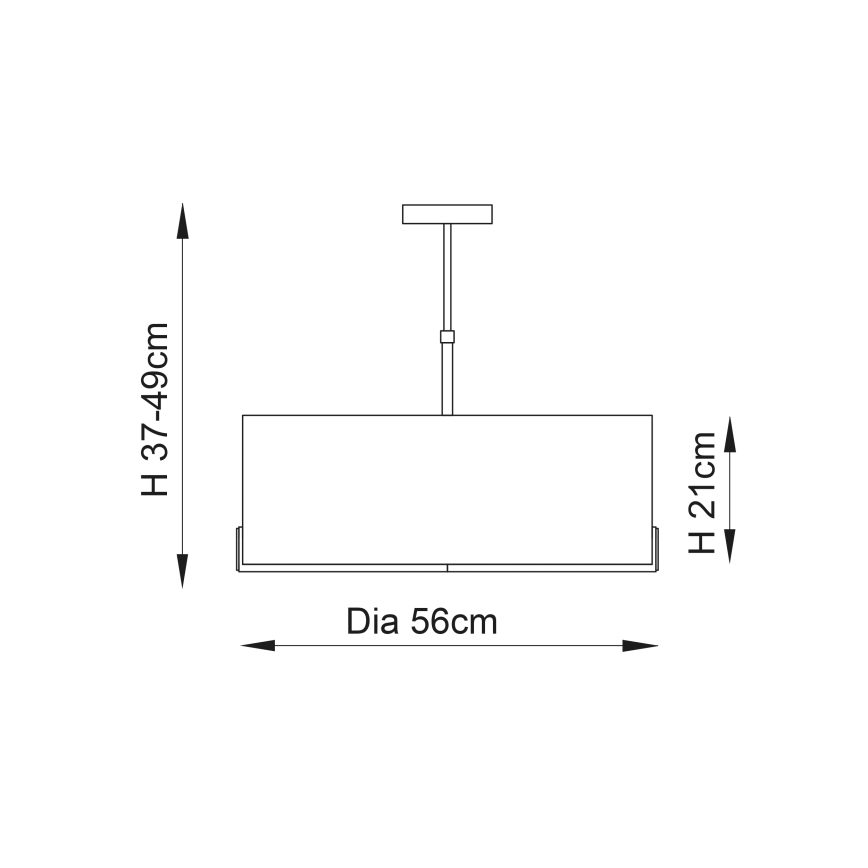 Endon 95834 - Riippukattokruunu HAYFIELD 3xE27/40W/230V mattakromi/beige