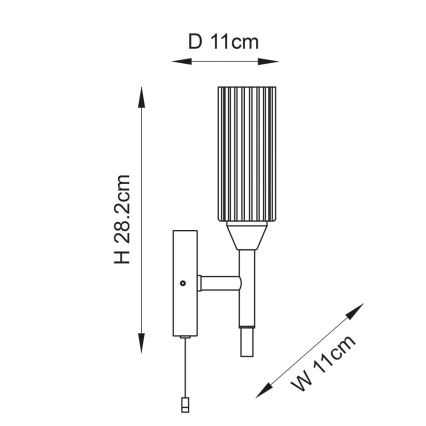 Endon 97171 - Kylpyhuoneen seinävalaisin NATORI 1xG9/3W/230V IP44 kiiltävä kromi