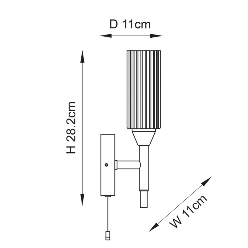 Endon 97171 - Kylpyhuoneen seinävalaisin NATORI 1xG9/3W/230V IP44 kiiltävä kromi