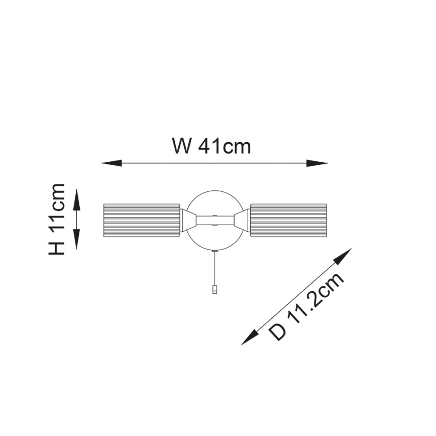 Endon 97172 - NATORI kylpyhuoneen seinävalaisin 2xG9/3W/230V IP44 kiiltävä kromi