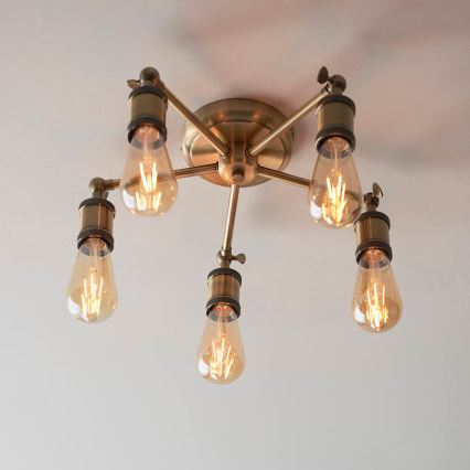 Endon 97244 - Kohdevalo HAL 5xE27/10W/230V messinki