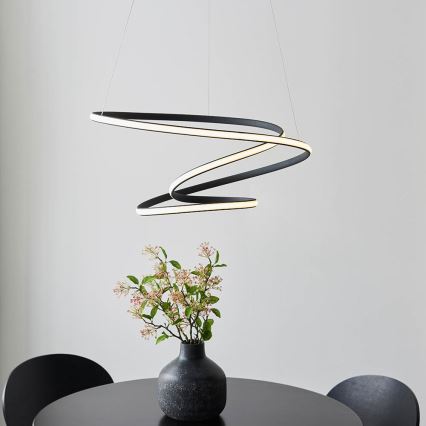 Endon 97632 - LED-riippuvalaisin ripustuskaapelilla DUNE LED/47,5W/230V 3000K musta