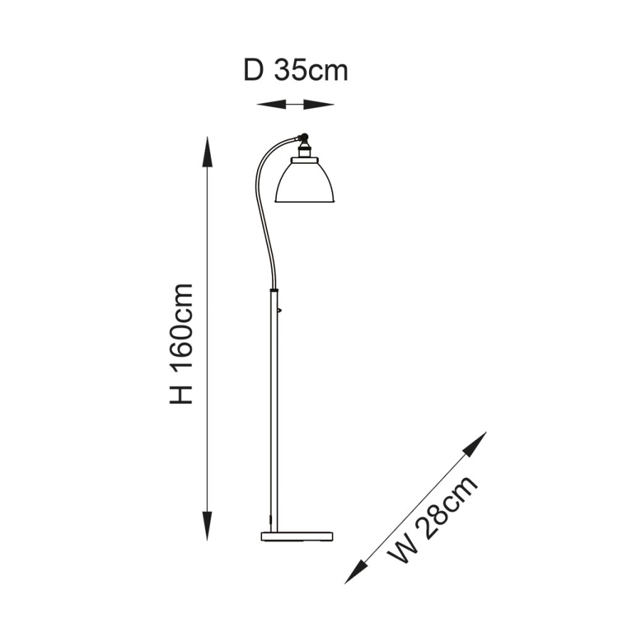Endon 98753 - Lattiavalaisin FRANKLIN 1xE27/10W/230V mattakromi/antrasiitti