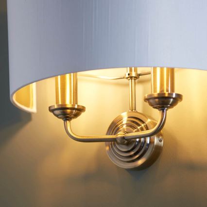 Endon 98937 - Seinävalaisin HIGHCLERE 2xE14/40W/230V valkoinen/messinki