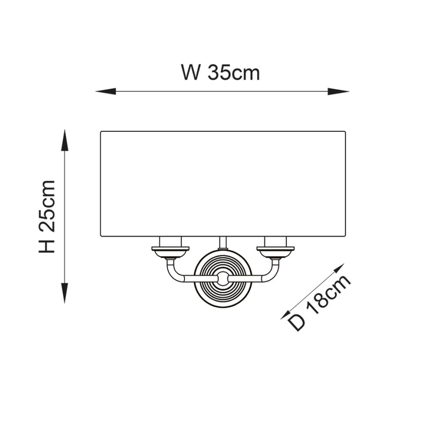 Endon 98937 - Seinävalaisin HIGHCLERE 2xE14/40W/230V valkoinen/messinki