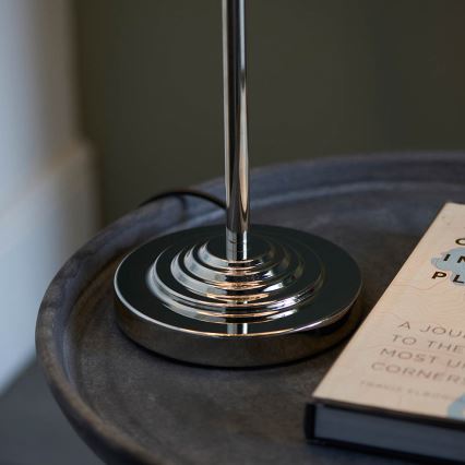 Endon 99149 - Pöytävalaisin HIGHCLERE 3xE14/18W/230V harmaa/kiiltävä kromi halkaisija 32 cm