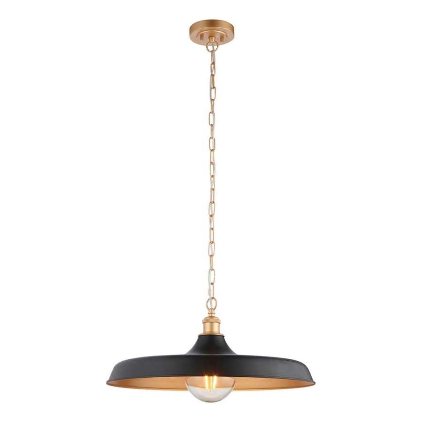 Endon 99998 - Ketjullinen riippuvalaisin SABIAN 1xE27/10W/230V musta/kulta