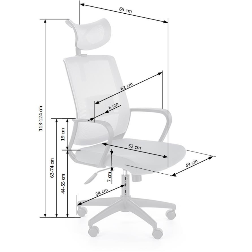 Ergonominen työtuoli ARSEN harmaa