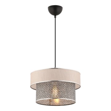 ERO-riippuvalaisin vaijerilla 1xE27/60W/230V kerma/harmaa
