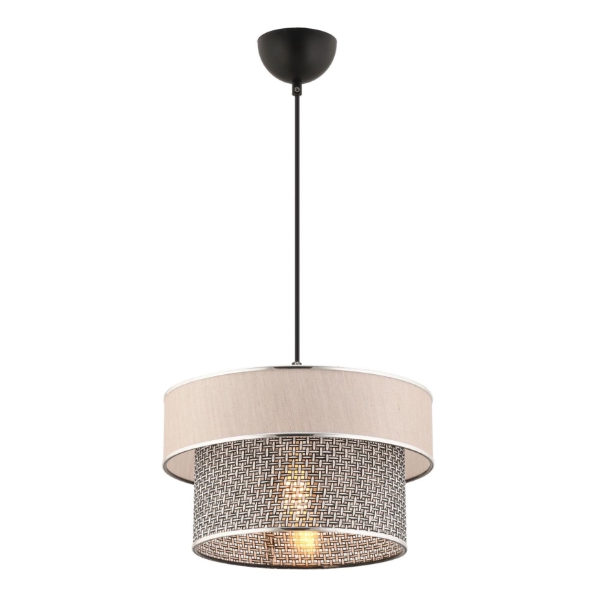 ERO-riippuvalaisin vaijerilla 1xE27/60W/230V kerma/harmaa
