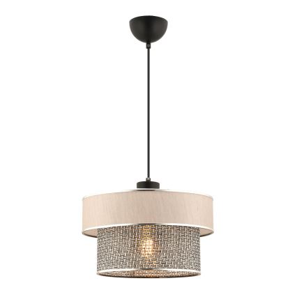 ERO-riippuvalaisin vaijerilla 1xE27/60W/230V kerma/harmaa