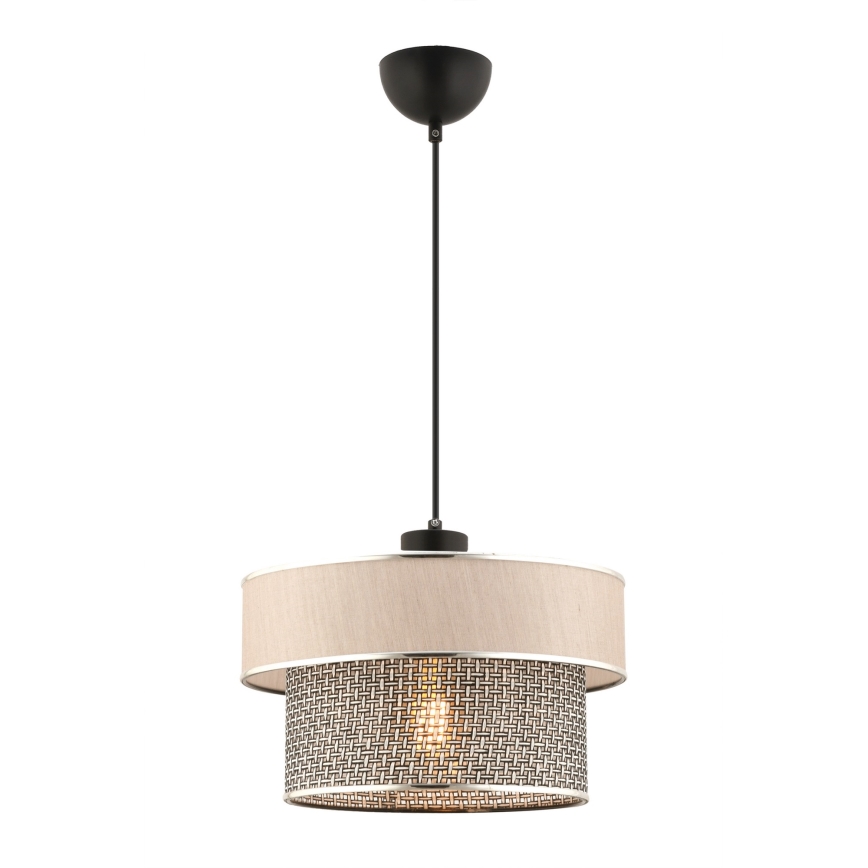 ERO-riippuvalaisin vaijerilla 1xE27/60W/230V kerma/harmaa