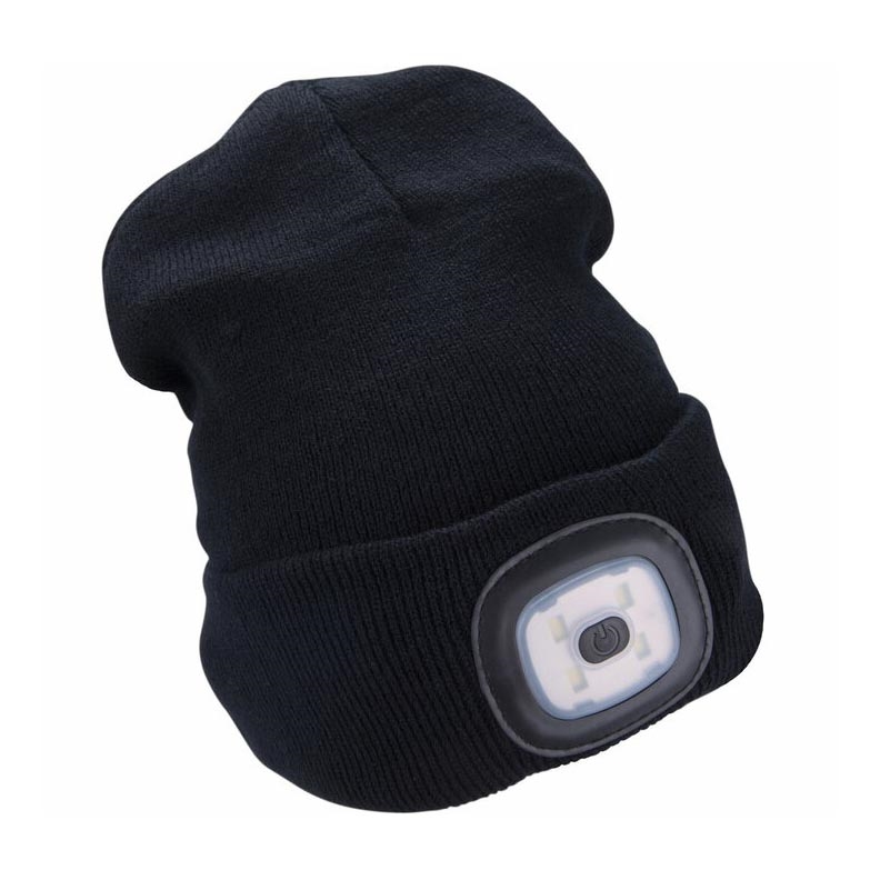 Extol - Hattu otsalampulla ja USB-latauksella 300 mAh musta koko UNI
