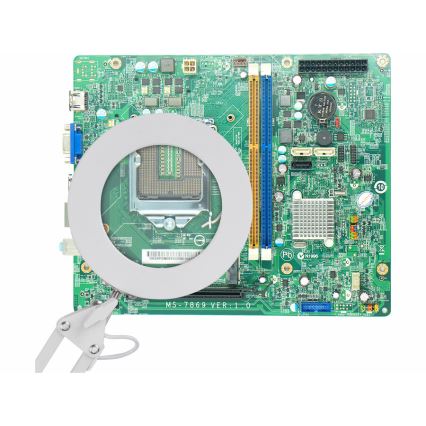 Extol - Himmennettävä LED-pöytävalaisin suurennuslasilla LED/8W/5V 2900/4500/7500K valkoinen