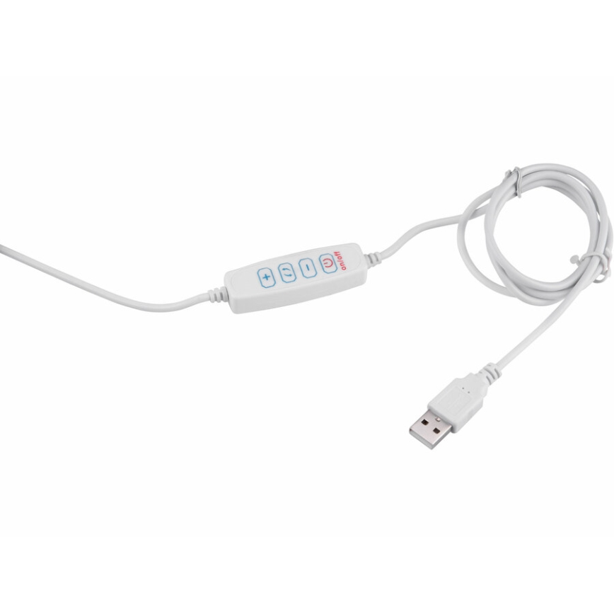 Extol - Himmennettävä LED-pöytävalaisin suurennuslasilla LED/8W/5V 2900/4500/7500K valkoinen