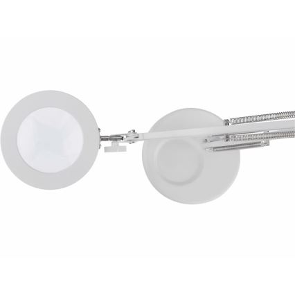 Extol - Himmennettävä LED-pöytävalaisin suurennuslasilla LED/8W/5V 2900/4500/7500K valkoinen