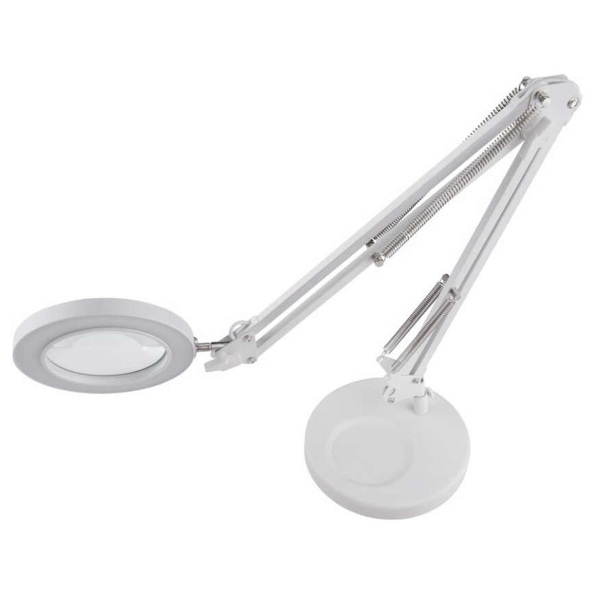 Extol - Himmennettävä LED-pöytävalaisin suurennuslasilla LED/8W/5V 2900/4500/7500K valkoinen