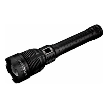 Extol - LED Himmennettävä ladattava taskulamppu virtapankilla LED/60W/10000 mAh 8000 lm IPX4 musta