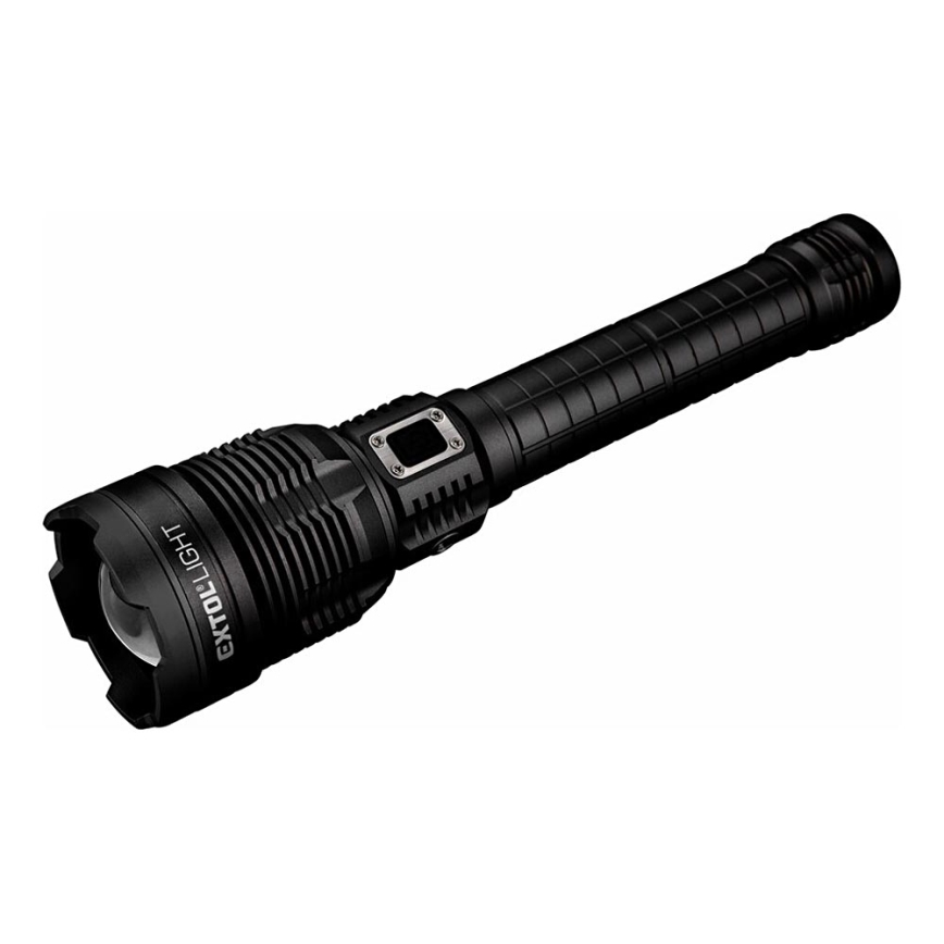 Extol - LED Himmennettävä ladattava taskulamppu virtapankilla LED/60W/10000 mAh 8000 lm IPX4 musta