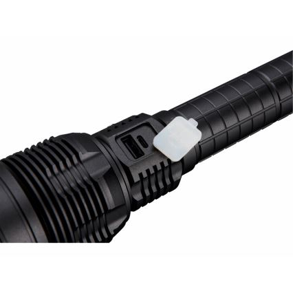 Extol - LED Himmennettävä ladattava taskulamppu virtapankilla LED/60W/10000 mAh 8000 lm IPX4 musta