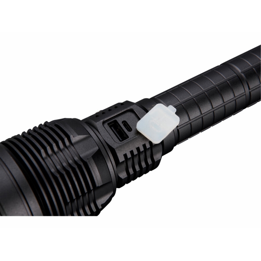 Extol - LED Himmennettävä ladattava taskulamppu virtapankilla LED/60W/10000 mAh 8000 lm IPX4 musta