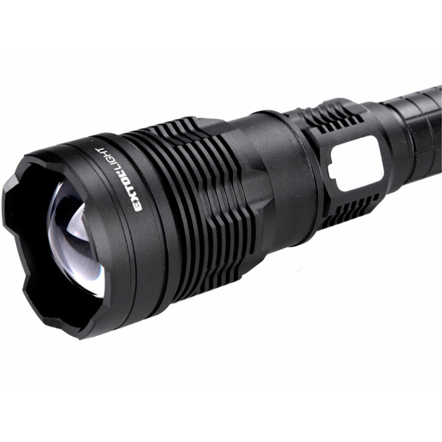 Extol - LED Himmennettävä ladattava taskulamppu virtapankilla LED/60W/10000 mAh 8000 lm IPX4 musta