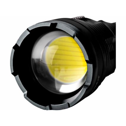 Extol - LED Himmennettävä ladattava taskulamppu virtapankilla LED/60W/10000 mAh 8000 lm IPX4 musta