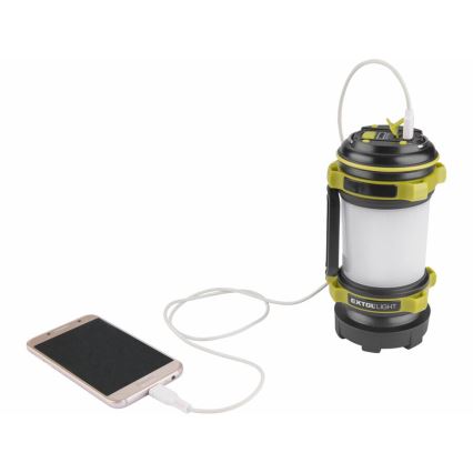 Extol - LED-himmennettävä taskulamppu virtapankilla LED/2600 mAh/3,7V IPX4