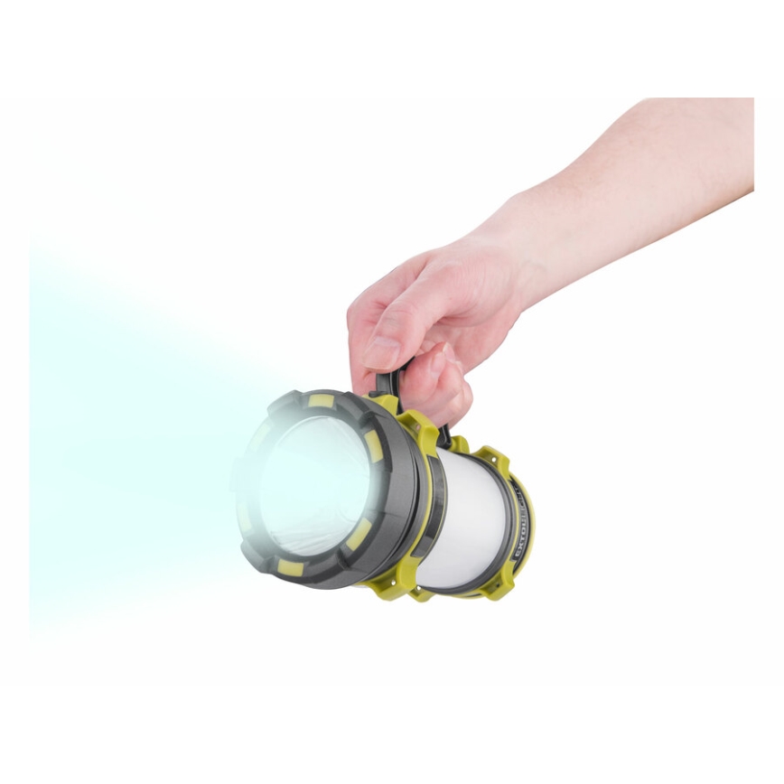 Extol - LED-himmennettävä taskulamppu virtapankilla LED/2600 mAh/3,7V IPX4