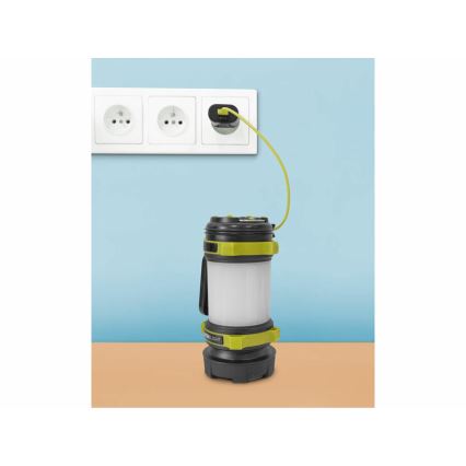 Extol - LED-himmennettävä taskulamppu virtapankilla LED/2600 mAh/3,7V IPX4