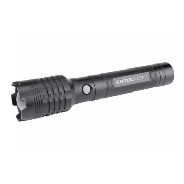 Extol - LED ladattava taskulamppu powerbankilla LED/60W/4000 mAh/5V 4000 lm musta